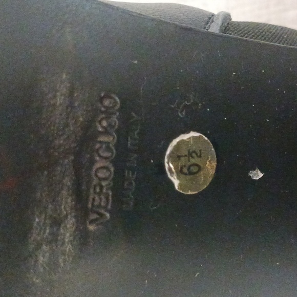 Cole Haan Blue Leather Meryl Ankle Boots Booties Flared Block Heels size 6.5 - Picture 8 of 10